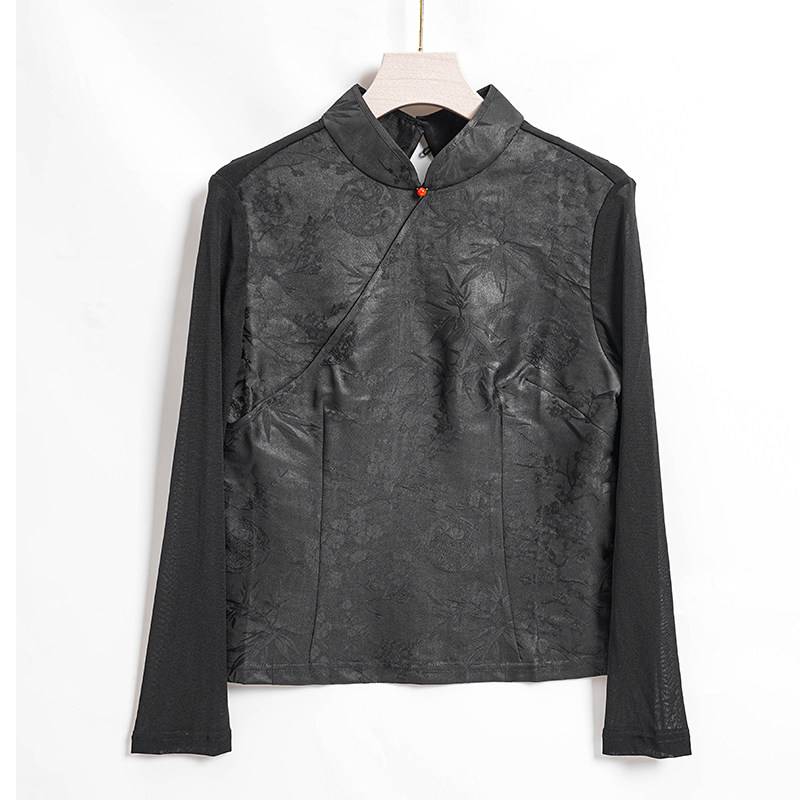 打底衫【月光曲】香云纱真丝上衣桑蚕丝长袖复古国风衬衫衬衣,女装/女士精品,衬衫,淘宝优惠券,粉丝福利购,淘宝优惠卷