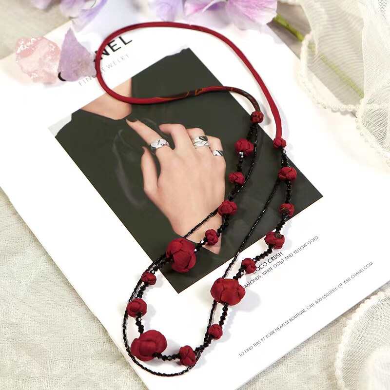 真丝纽扣结项链扣吊坠香云纱桑蚕丝挂坠国风