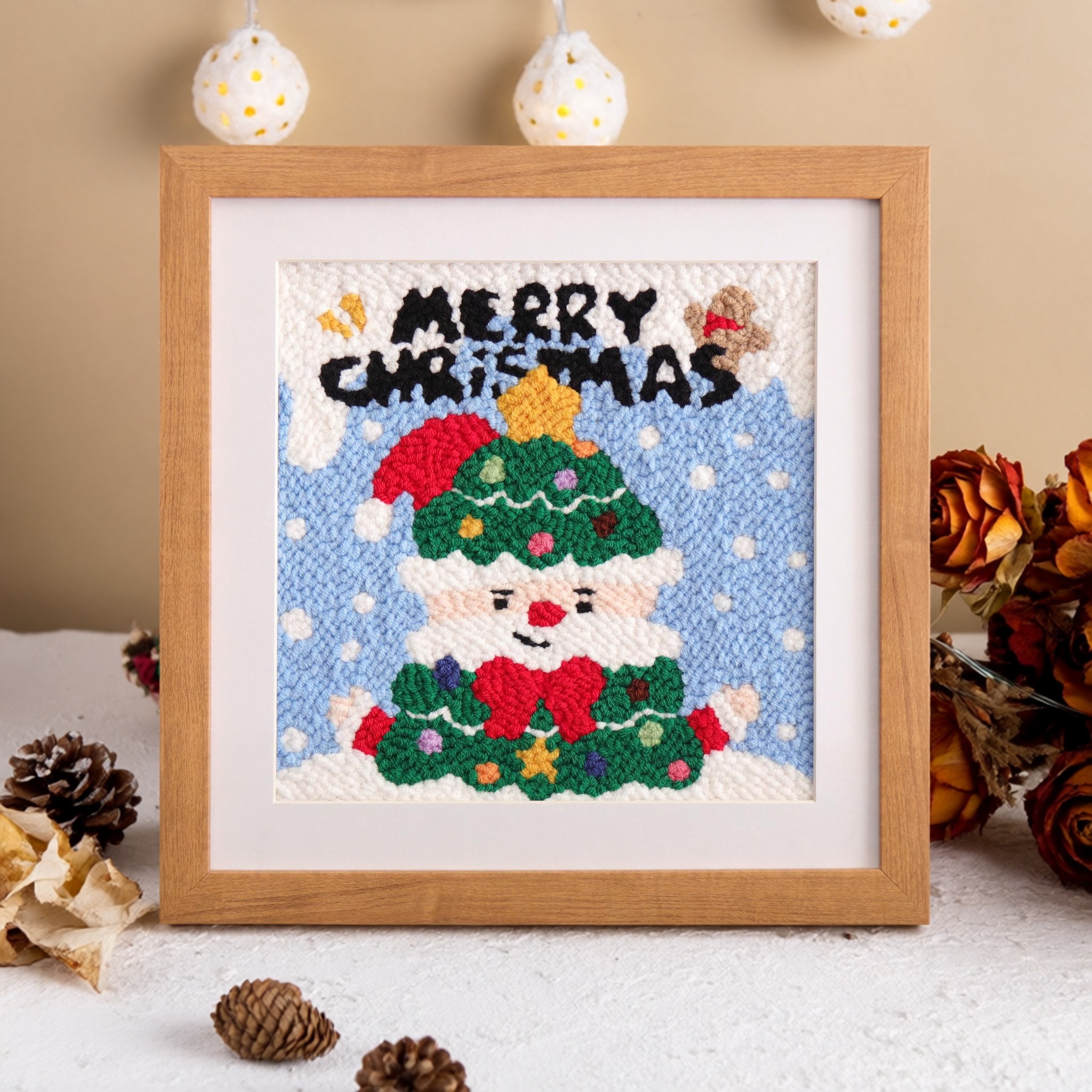 圣诞老人戳戳绣手工材料创意礼物