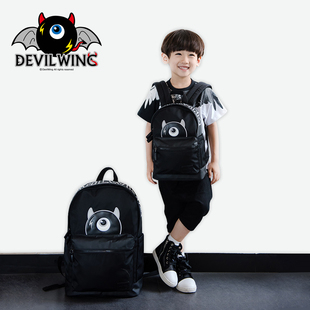 韩国Devilwing小恶魔儿童书包幼儿园男防走失背包亲子出游双肩包