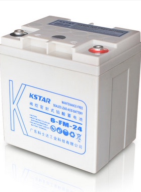 KSTAR科士达UPS不间断电源专用蓄电池6-FM-24铅酸免维护12V24AH