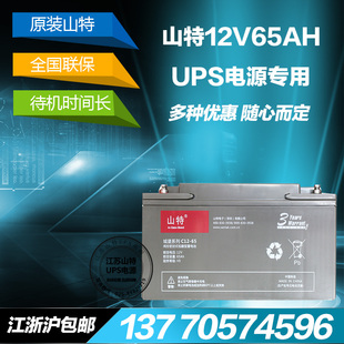山特UPS电源蓄电池12V65AH/NP65-12免维护铅酸太阳能发电直流屏