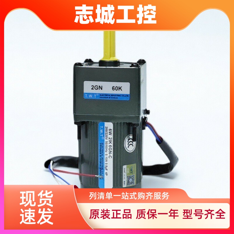 台湾TWT东炜庭220V定速马达2IK6GN-C立式2GN60K齿轮减速电动机