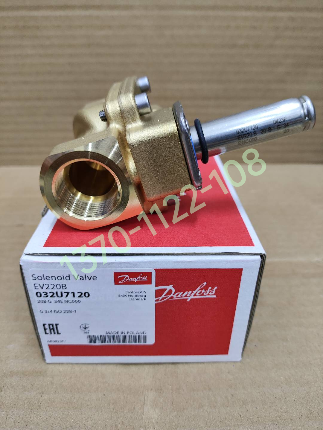 DANFOSS DANFOSS EV220B 파일럿 작동식 2위치 양방향 솔레노이드 밸브 032U7125|7132|7150