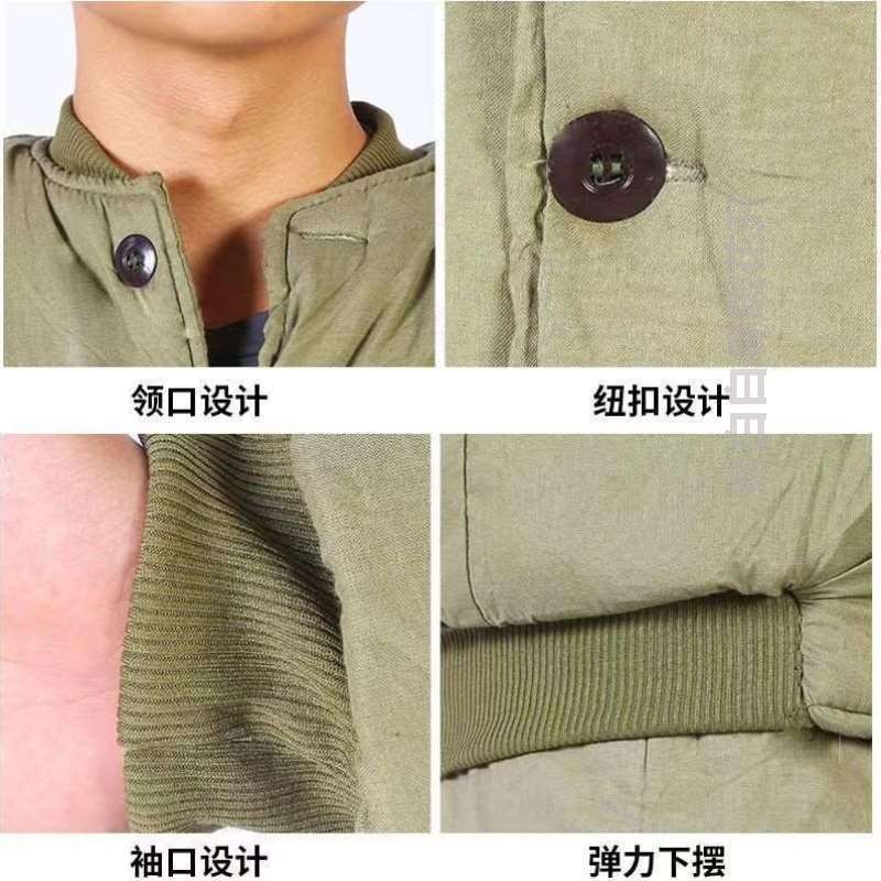 内里内套装穿绒式灰绿棉服抓绒护膝加厚军矿87男保暖衣裤冬衣