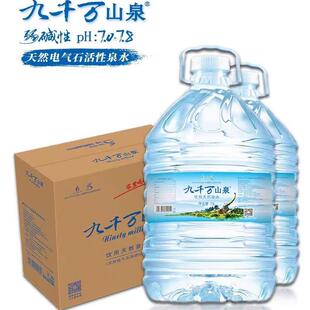 广西九千万山泉水弱碱性家用户外大桶天然饮用水10L*2瓶整箱