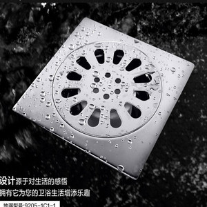 50不锈钢防臭 方型地漏卫浴锌合金阳台卫生间厨房间专用地漏