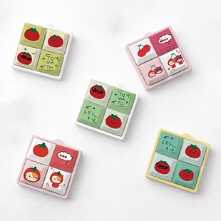 韩国番茄樱桃猫猫团方形键帽可替换键盘帽包挂件钥匙扣解压挂饰
