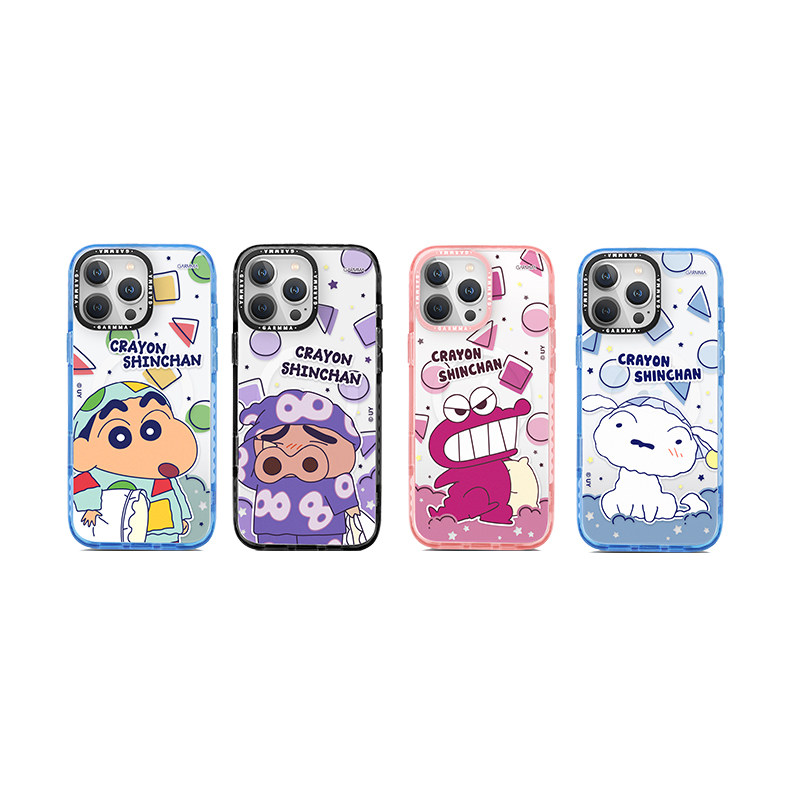 韩国蜡笔小新可爱小白不理猪睡觉小新MagSafe磁吸卡通适用iPhone16promax保护套苹果16Pro透明防摔手机壳