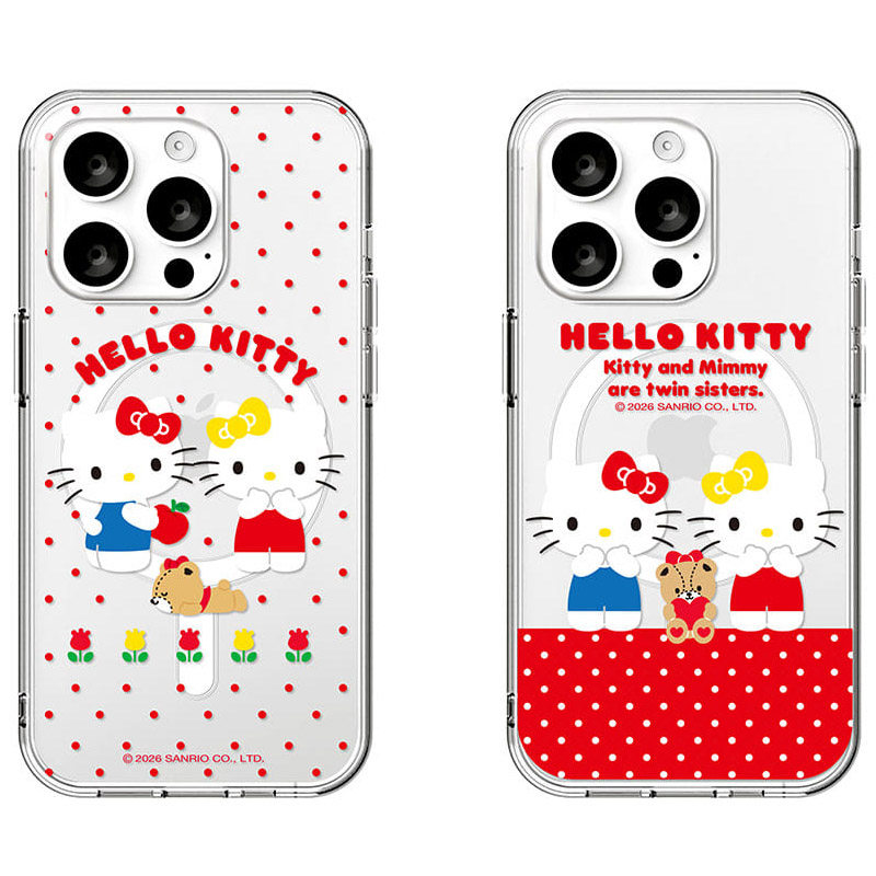三丽鸥hellokity凯蒂猫波点卡通可爱适用苹果iPhone17promax透明16pro透明磁吸14pro手机壳15promax保护套