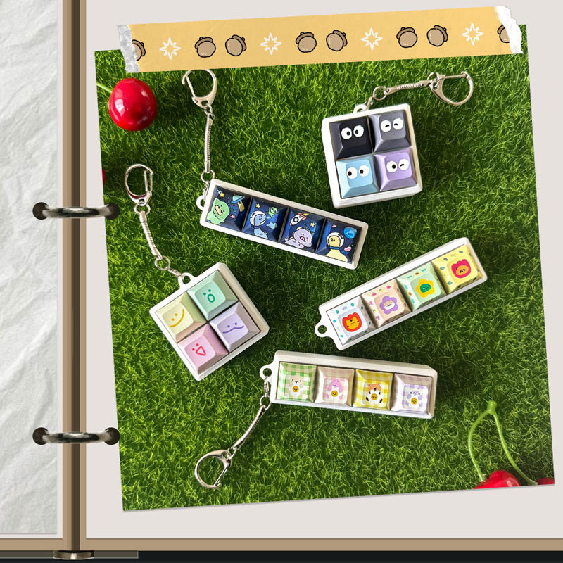 韩国可爱卡通小动物方形键帽可替换键盘帽包挂件钥匙扣解压挂饰,电脑硬件/显示器/电脑周边,键帽,淘宝优惠券,粉丝福利购,淘宝优惠卷