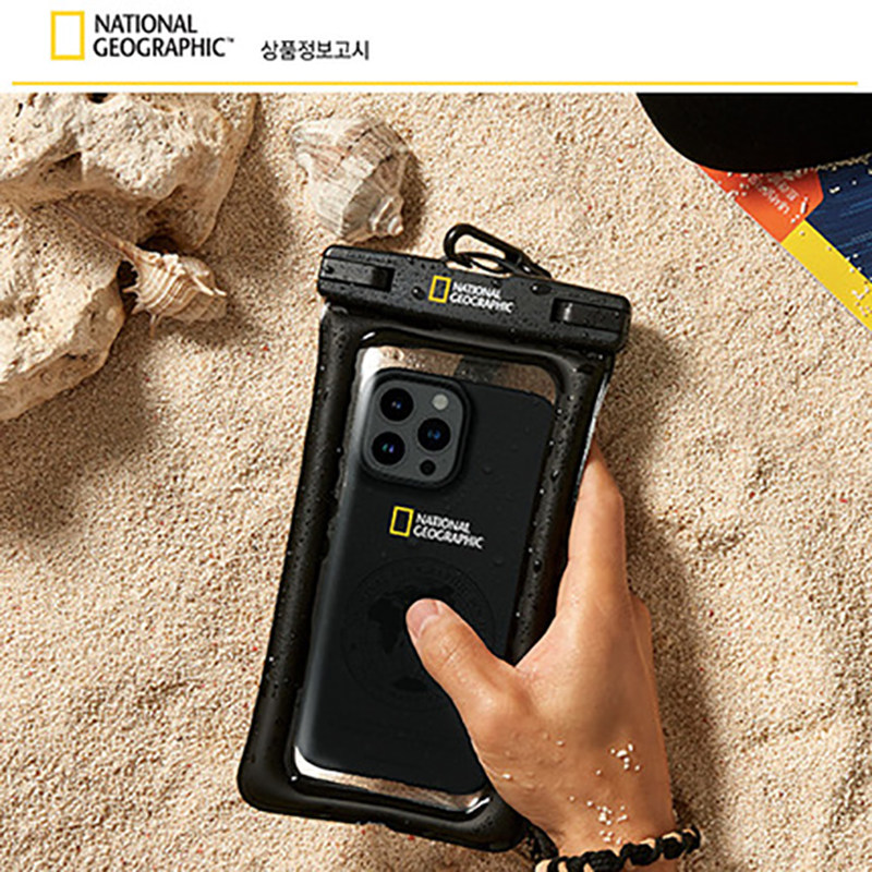 韩国国家地理NGO简约触屏密封袋ipx8游泳DX露营手机挂脖防水袋