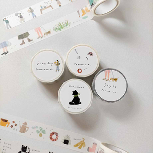 日本Miki Tamura田村美纪插画新品和纸胶带手帐装饰贴口金包小花