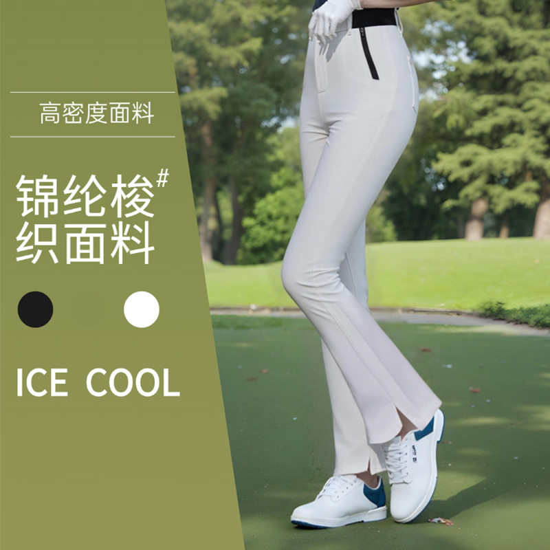 高尔夫女裤夏春秋喇叭长裤GOLF服装运动弹力修身透气防晒 高品质