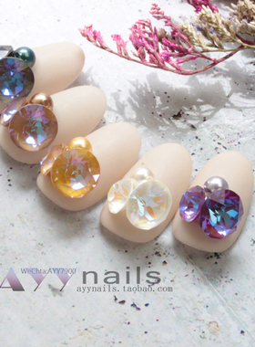 现货 Swarovski施华洛新色彩色水晶奥钻尖底钻平底钻日本美甲饰品