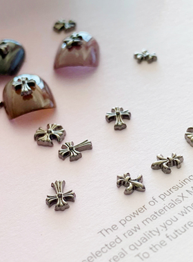 现货日本clou十字花朋克复古中世纪圣十字立体美甲饰品