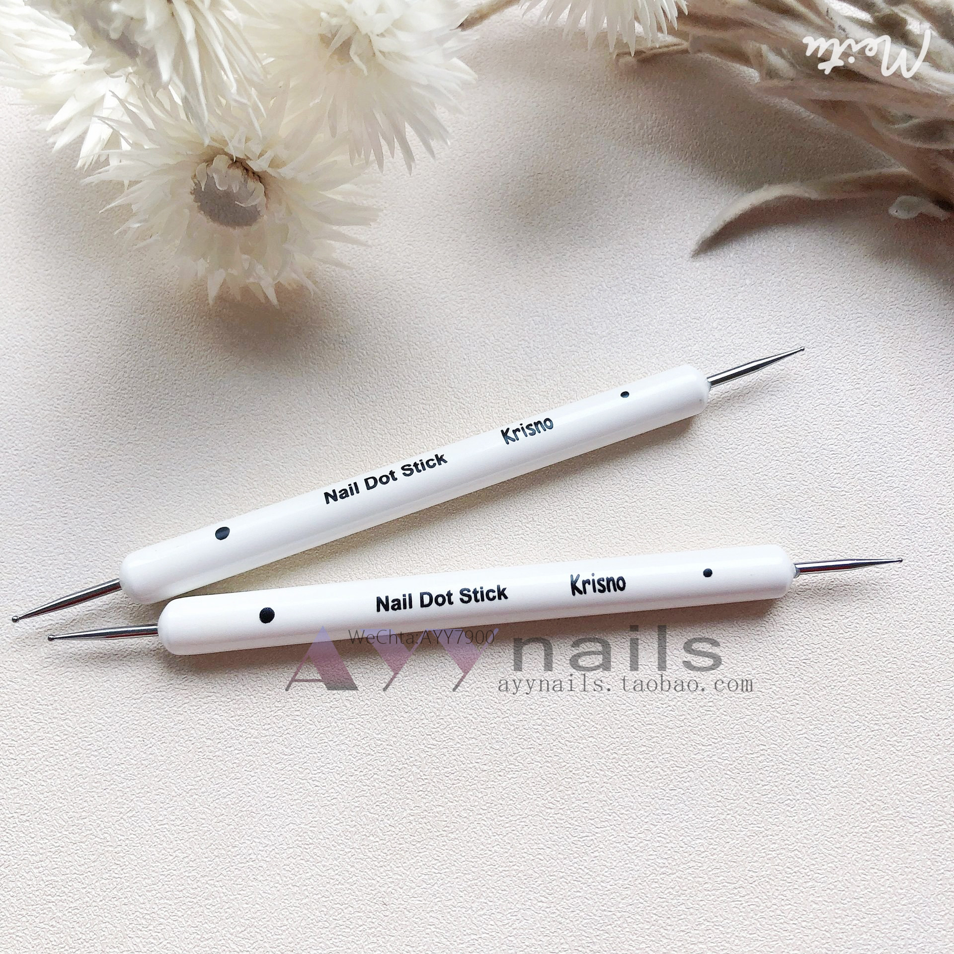 现货日本 Krisno彩绘点珠笔 双头点花笔点花针波点笔美甲工具