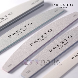 现货 日本 PRESTO新款搓条 海棉挫 卸甲打磨 斑马搓砂条 美甲工具