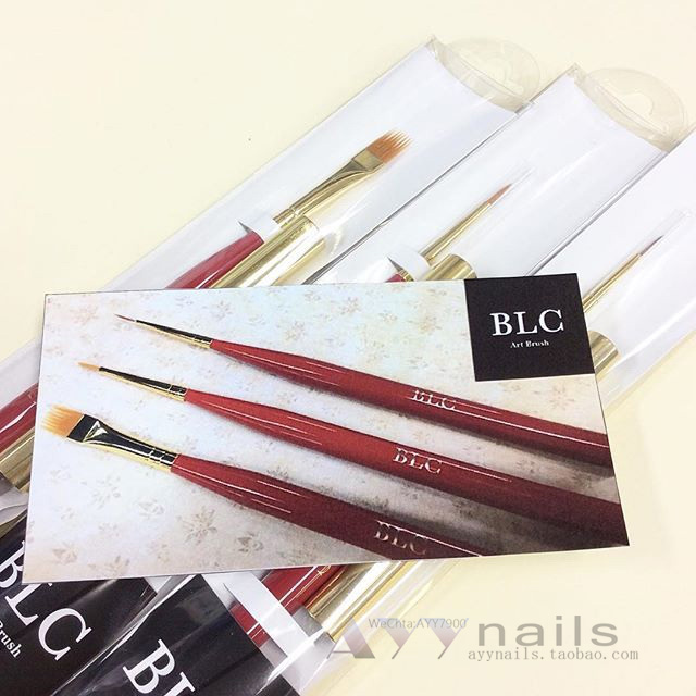 现货 日本 美甲BLC田边老师 光疗笔 彩绘笔 扫扫笔 圆头笔 平头笔