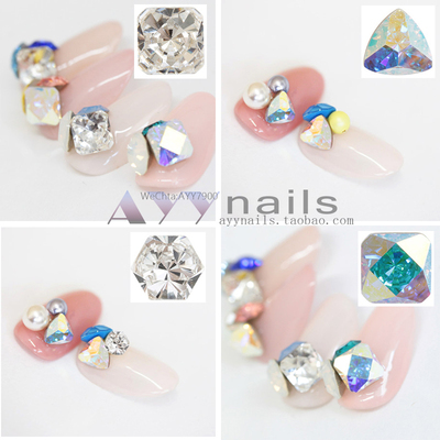 施华洛美甲尖底钻饰品