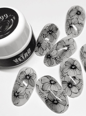 现货日本vetro色胶 光疗胶 甲油胶 VLT999 纯黑色极黑漆黑彩绘胶