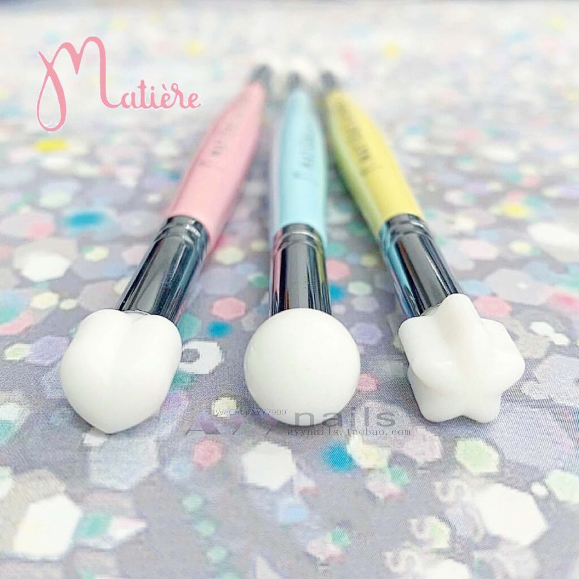 现货 日本 MATIERE 美甲模具魔法棒 模具塑形笔 星星 圆球 心型