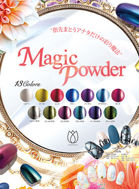 现货日本 pregel美甲魔镜粉 镜面粉 金属镜面粉极光粉13色