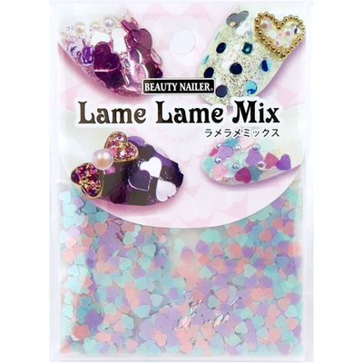 现货日本美甲人气饰品心型亮片