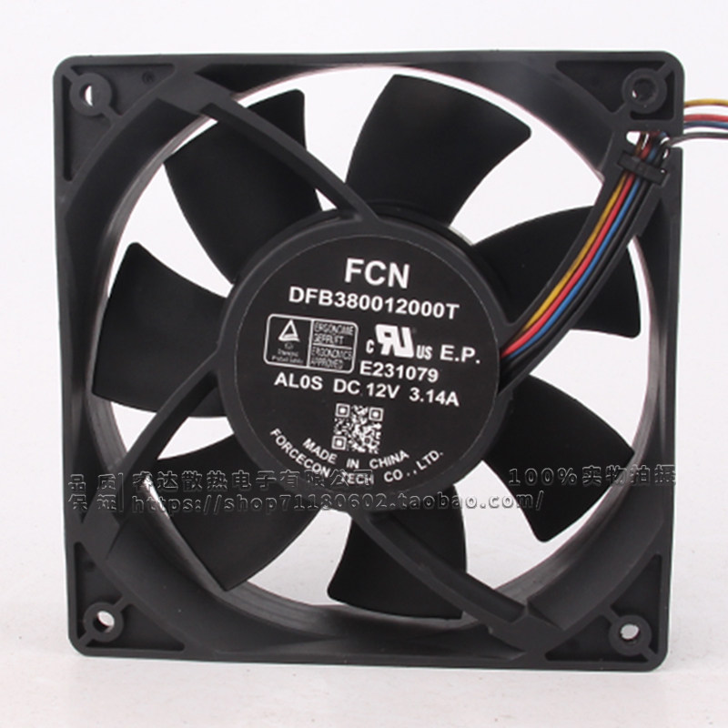 原装 fcn 12v 3.14ma dfb380012000t 12038 暴力 大风量 散热风扇