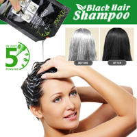 Dexe plant-based hair dye darkens your hair with just one wash. This ten-pack will naturally darken your hair at home, cover your white hair with a comb, and make your hair black without damaging it thumbnail 4