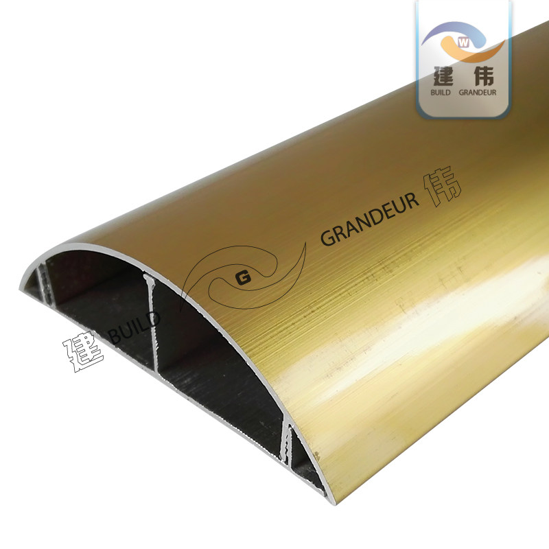 铝合金线槽明装6号特厚弧形地板线槽半圆地面线槽拉丝土豪金线槽