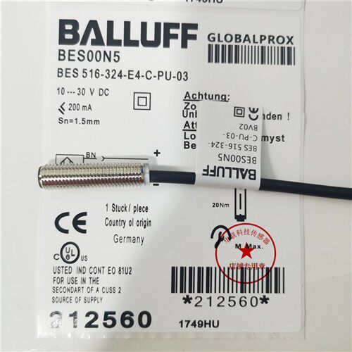 巴鲁夫BES00N5接近开关BES 516-324-E4-C-PU-03直流3线PNP常开24V