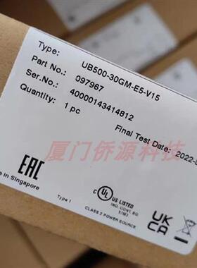UB500-30GM-E5-V15超声波传感器 货号097967全新原装现货