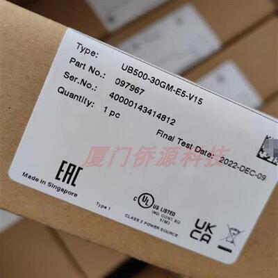 UB500-30GM-E5-V15超声波传感器 货号097967全新原装现货