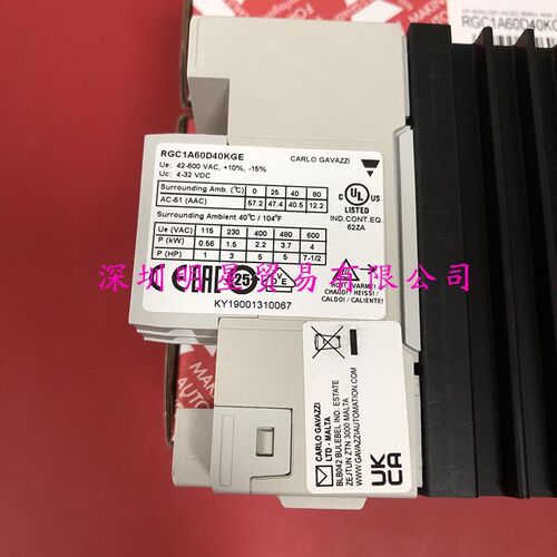 RGC1A60D40KGE固态继电器原装正品假一罚十瑞士佳乐CARLO