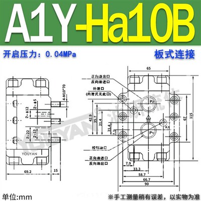 新款A1Y-Ha10B液控止逆阀AIY-Hb10B/A2Y-Ha20/32B/50F/DDFY-D现货