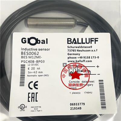 全新BALLUFF巴鲁夫BES0062 BES M12MI-PSC40B-BP03 现货