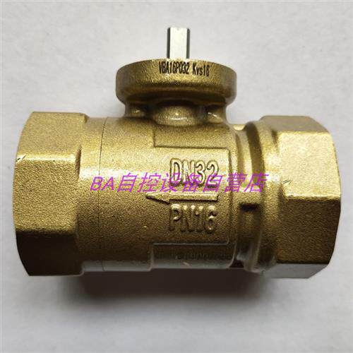 原装 VBA16P032电动螺纹黄铜球阀DN32水阀VBA216-032P-N