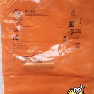 IFS205. 易福门接近开关。PNP模式,感应距离7mm