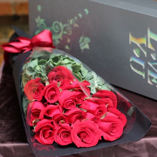 个旧文山西双版纳景洪同城订花鲜花速递送情人节生日礼物玫瑰礼盒