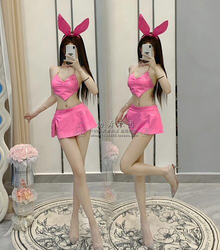 新款ds酒吧粉色GOGO兔女郎演出服