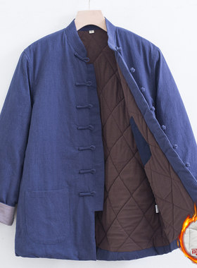 棉衣中式男装立领复古盘扣汉服