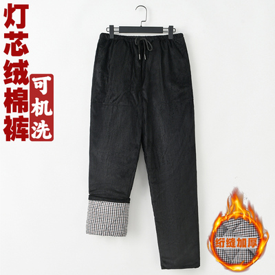 灯芯绒面料加厚夹棉外穿棉裤
