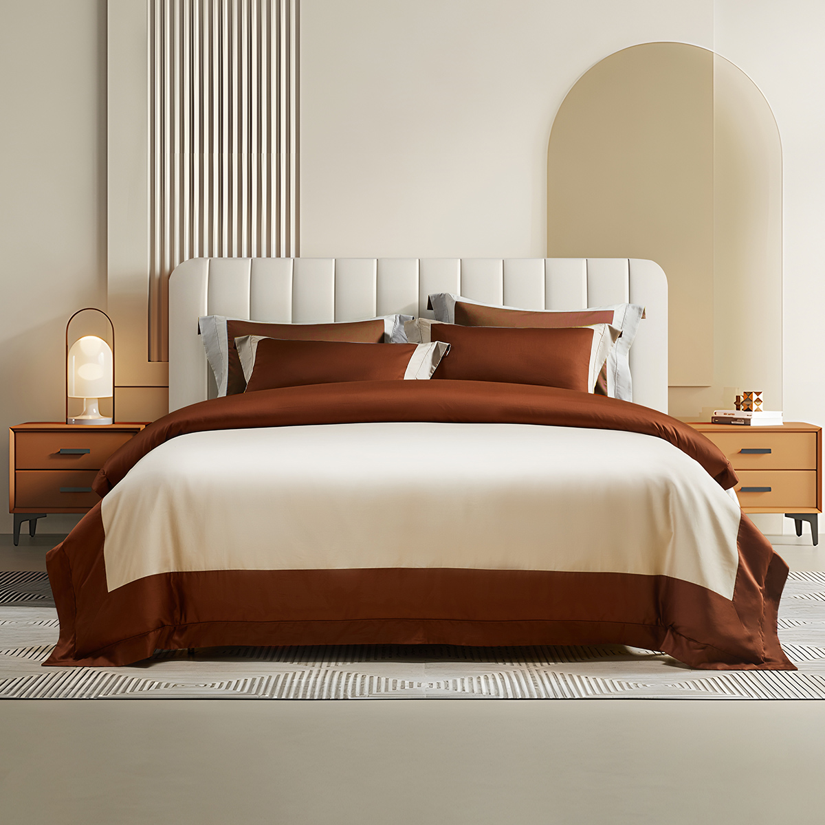 水星家纺全棉100支四件套长绒棉