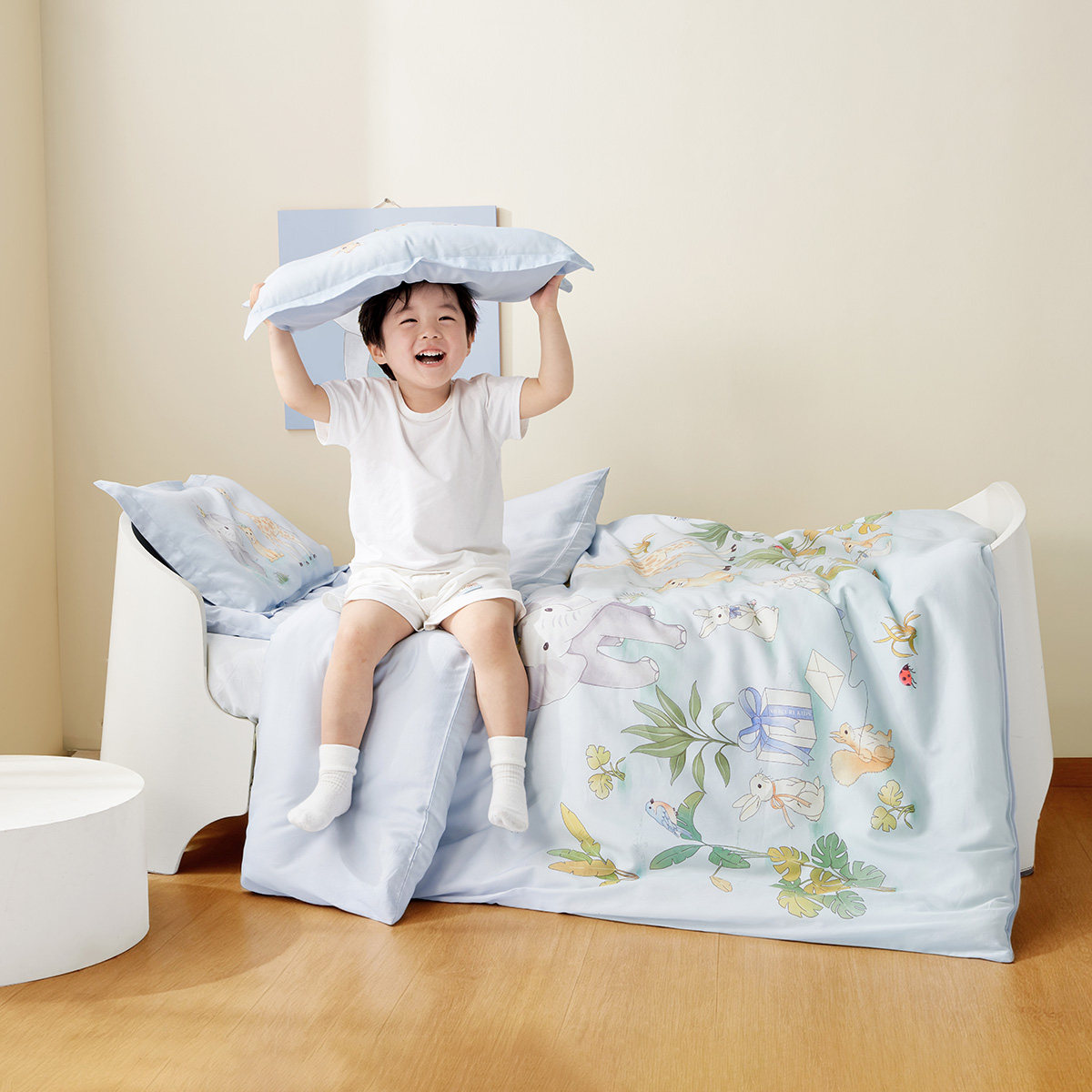 水星家纺幼儿园长绒棉抗菌套件·森林派对Pro套件