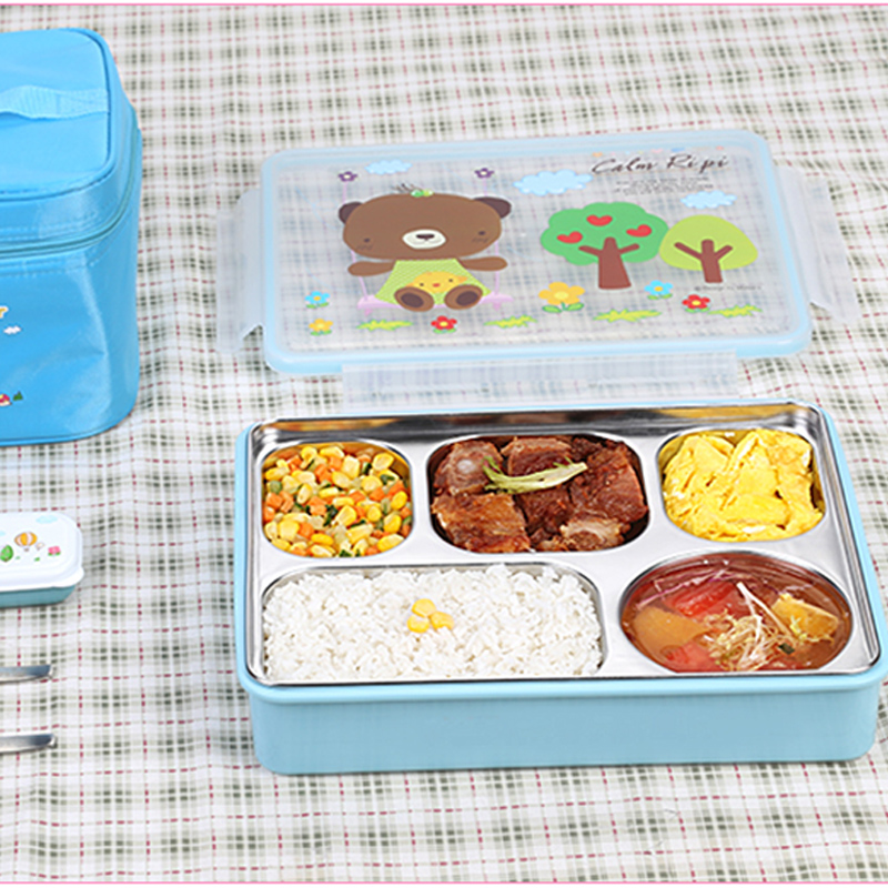 304不锈钢食堂加深大容量便当盒