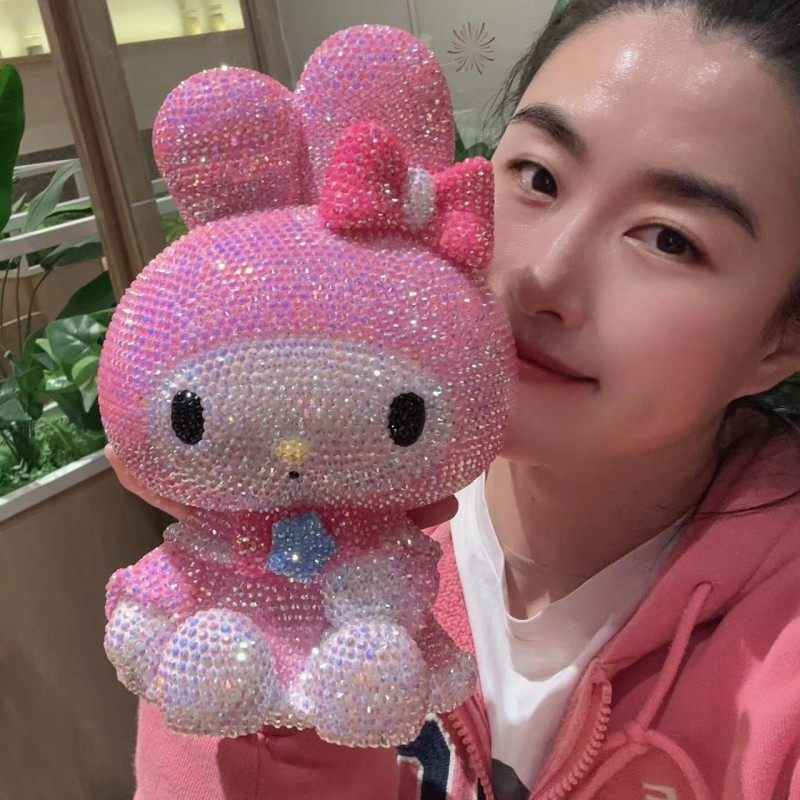 镶钻DIY麦乐迪动漫ins少女海蒂兔存钱罐家居摆设生日礼品美乐蒂