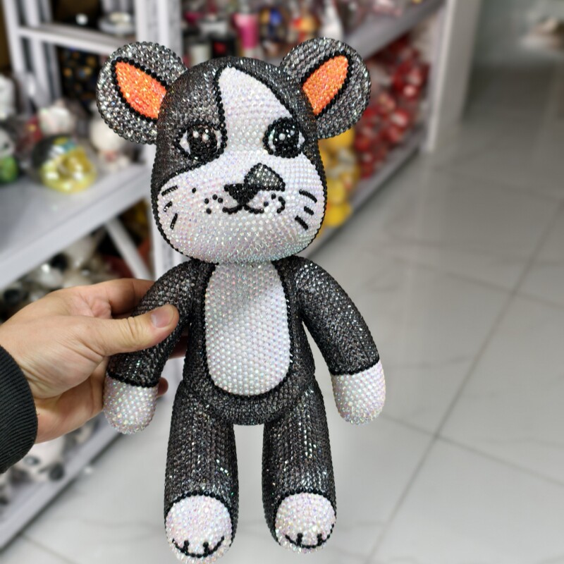 猫咪手工贴钻DIY粘钻潮玩偶摆件