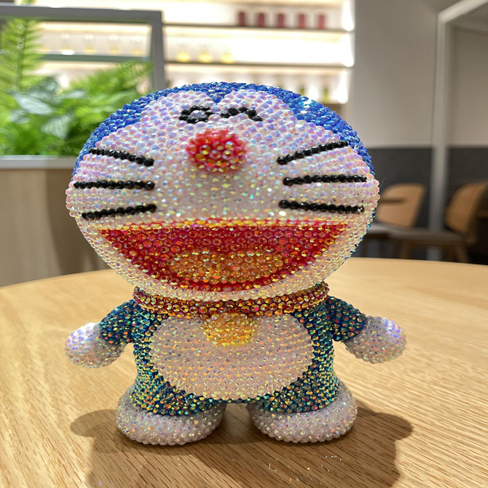 胖子贴钻猫摆件DIY手工粘钻