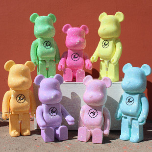 手工DIY贴钻积木熊暴力熊节日礼物送礼公仔手办摆件玩具流体熊DIY